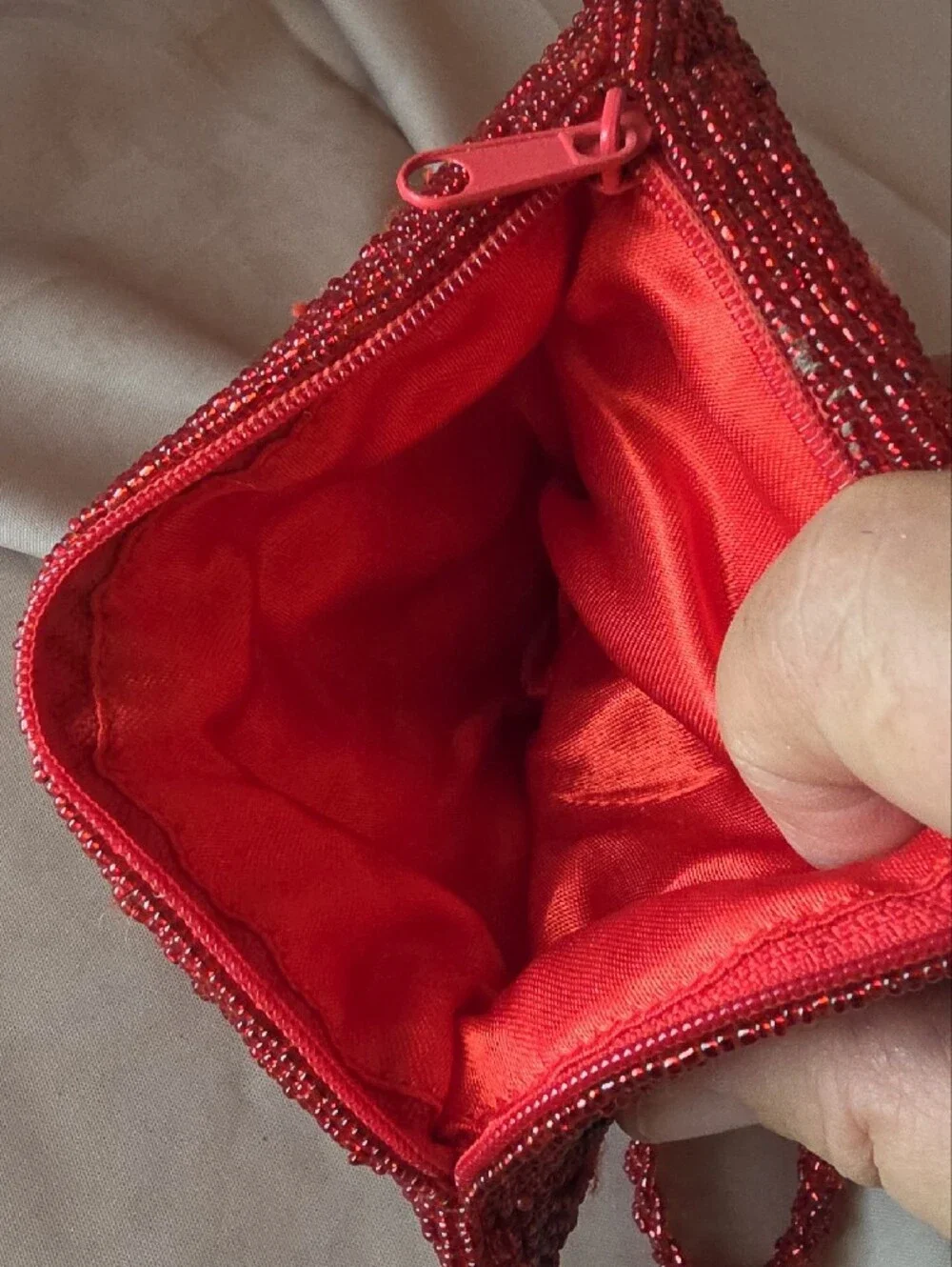 Red Hat Society Beaded Hat-Shaped Crossbody Bag with Purple Bow
